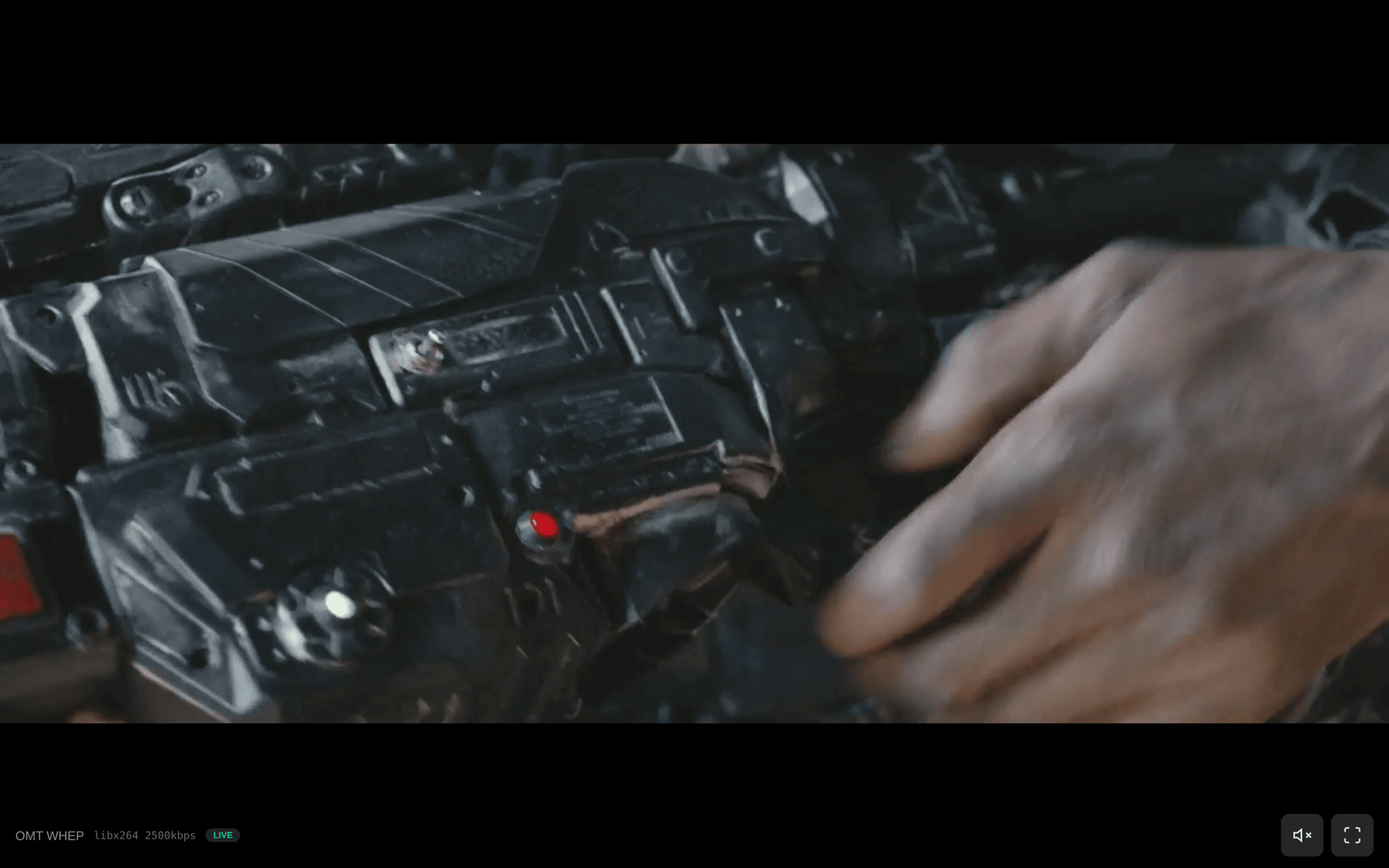 Full-screen watch page with live stream